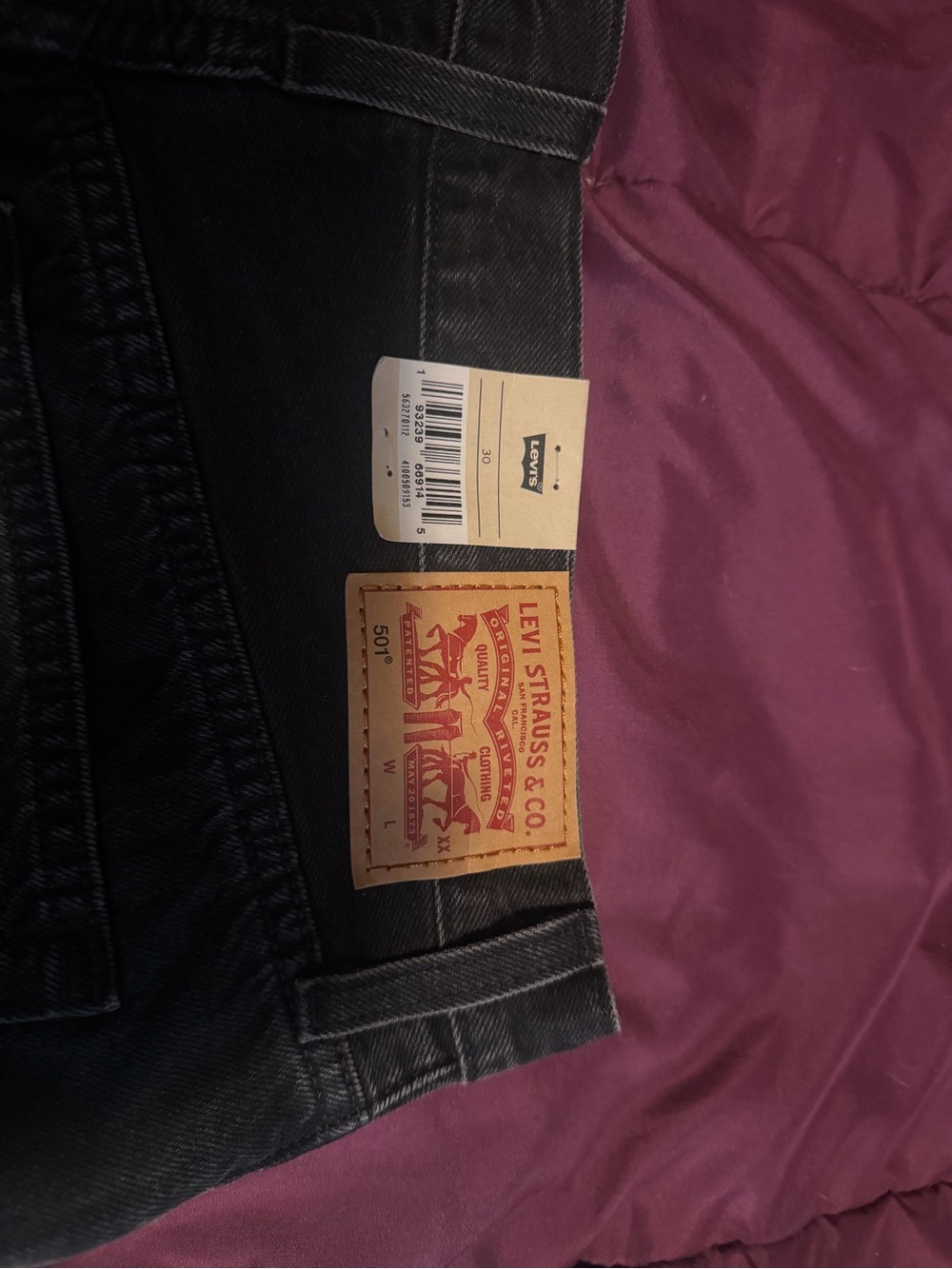 Levi's Black 501 High-Rise Shorts - Picture 4 of 6